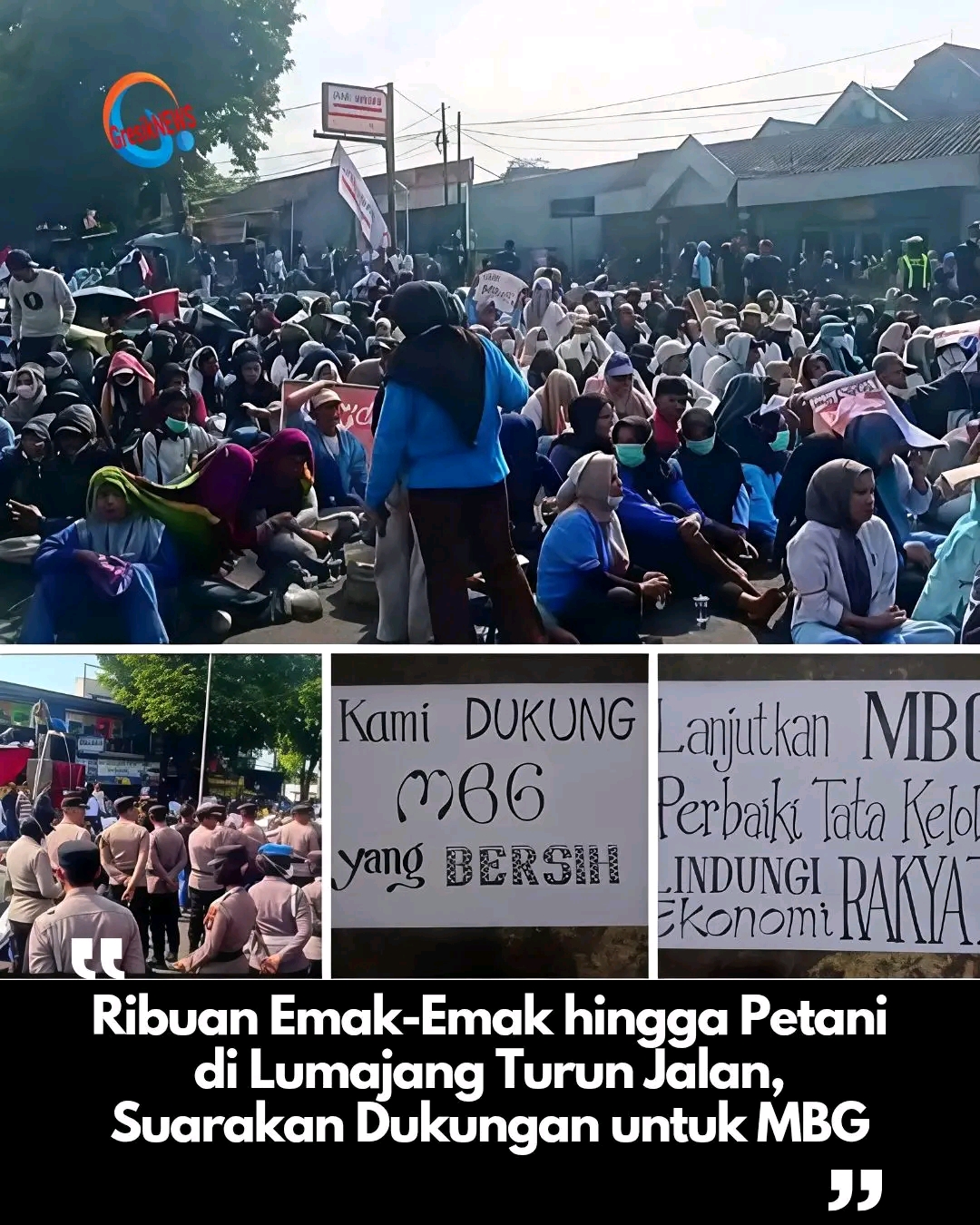 RIBUAN WARGA LUMAJANG DUKUNG PROGRAM MAKAN BERGIZI GRATIS, MINTA TATA KELOLA n DITINGKATKAN